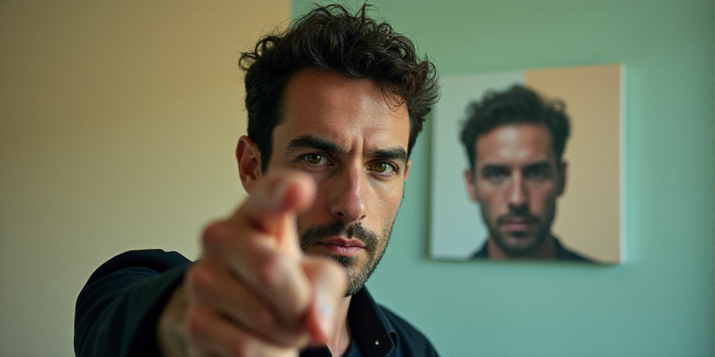 a split photo of a man pointing at the camera and a picture of a man pointing at the camera, Carlos