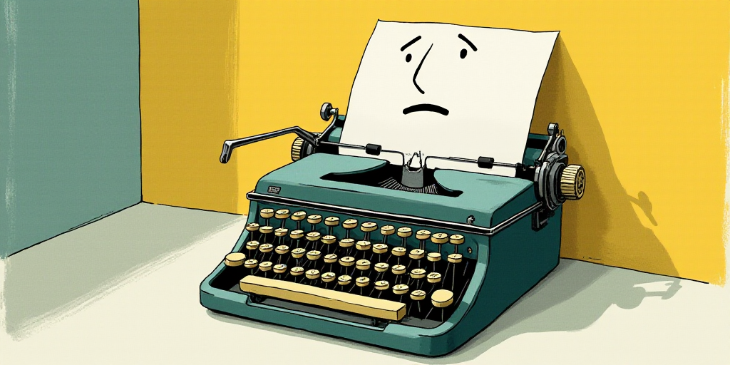 a typewriter with a face drawn on it and a caption for the words opinion and a question, Edward Otho