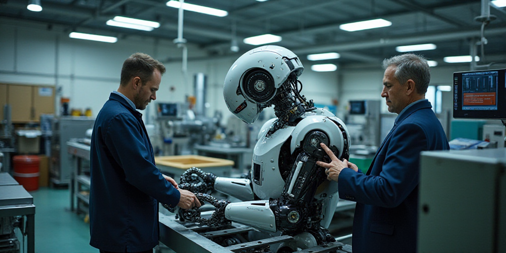 two people in a factory working on a machine with wheels on it and a machine with wheels on it, Engu