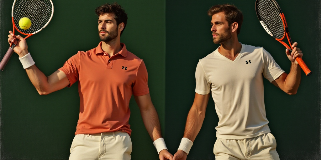 two pictures of a man holding a tennis racket and a tennis ball in his hand and a tennis player hold