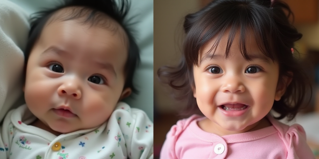 a baby and a toddler are shown in this composite image from abc news mundo and a picture of a toddle