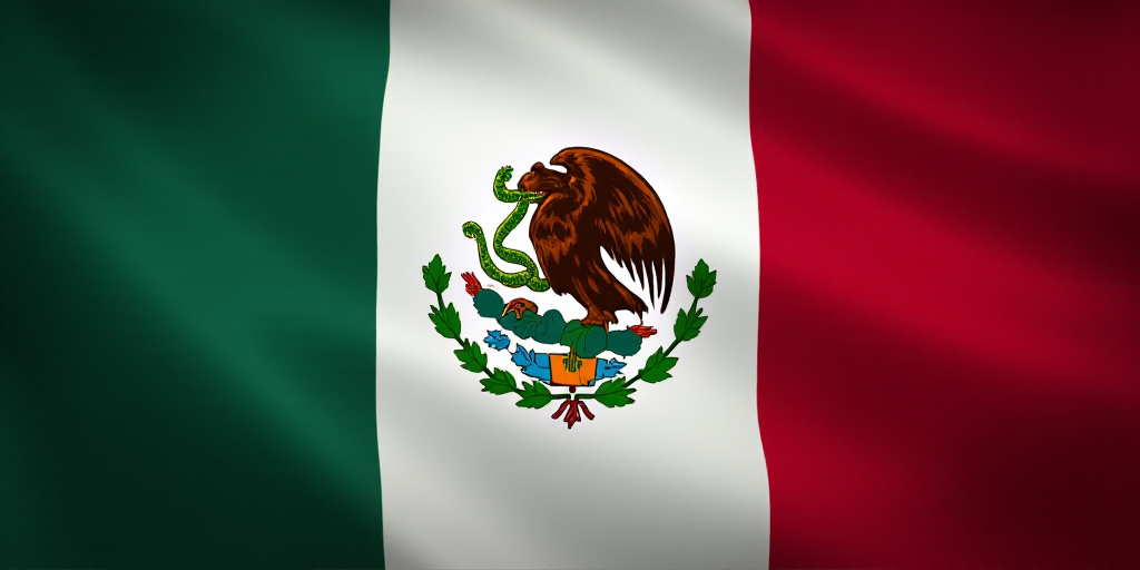 a flag of mexico and a stock chart with a flag of mexico in the background of the flag of mexico, Ed