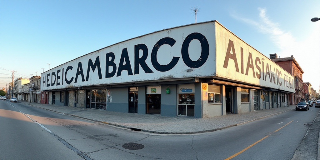 a large sign on the side of a building that says intercam barco on it's side, Carpoforo Tencalla, pa