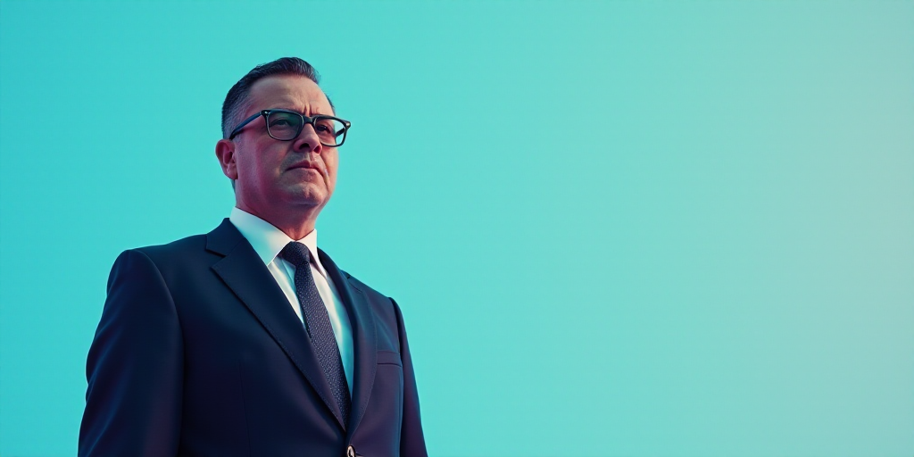 a man in a suit and glasses with a blue background and a quote from the author, fausto prettiin mund