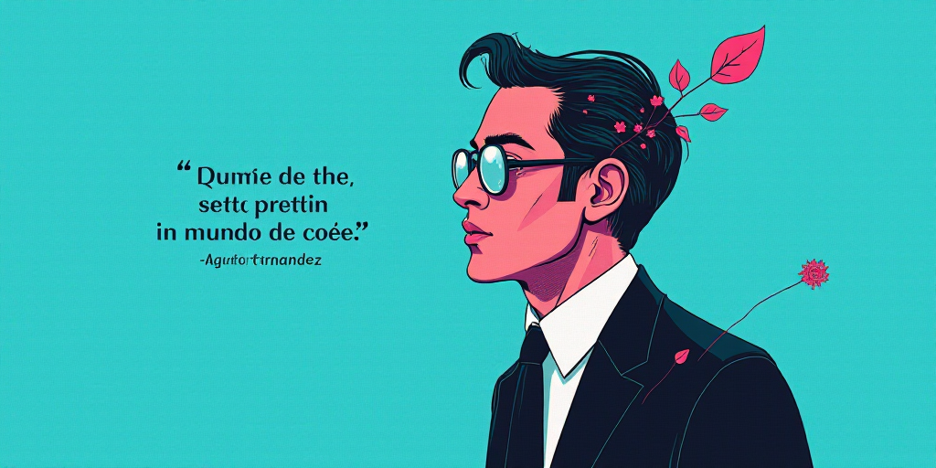a man in a suit and glasses with a blue background and a quote from the author, fausto prettiin mund