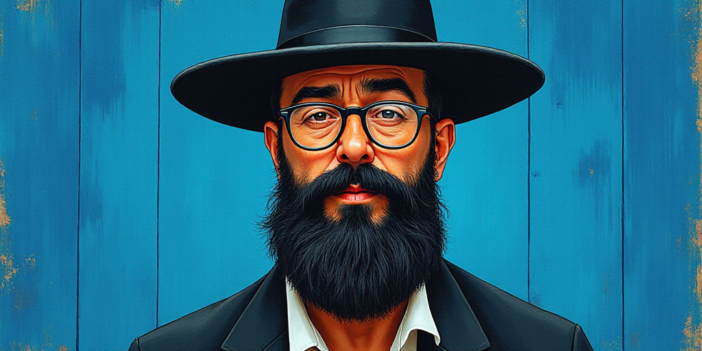 a man with a beard and glasses standing in front of a blue background with the words, el pasonista,