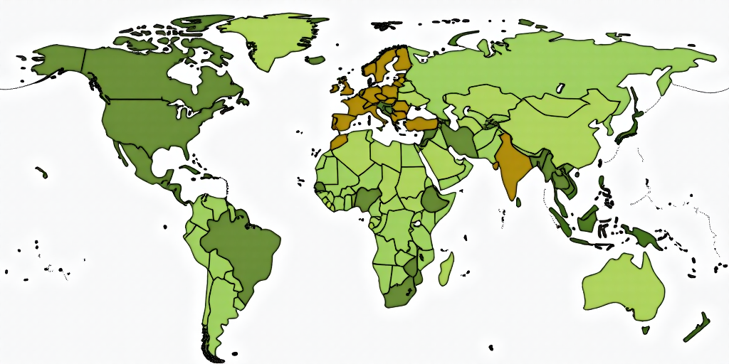 a map of the number of people in the country with numbers of different areas in the country and numb