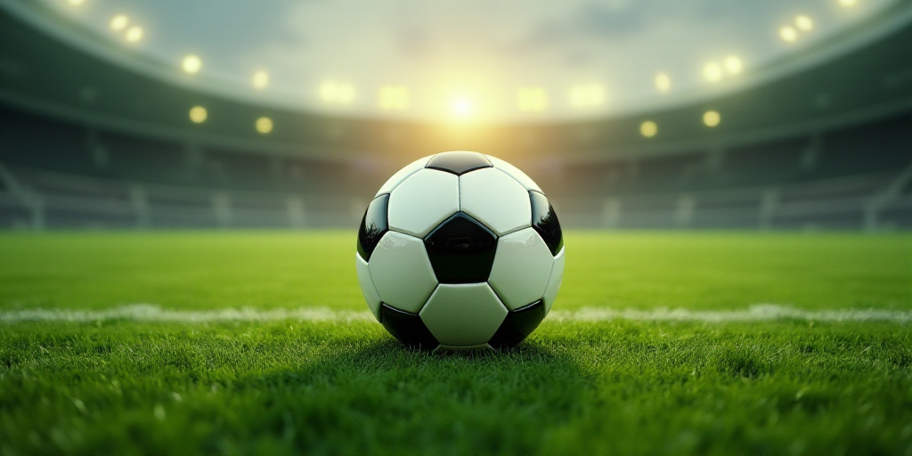 a soccer ball on a green soccer field photo by shutterstocker / shutterstocker com / shutterstocker,