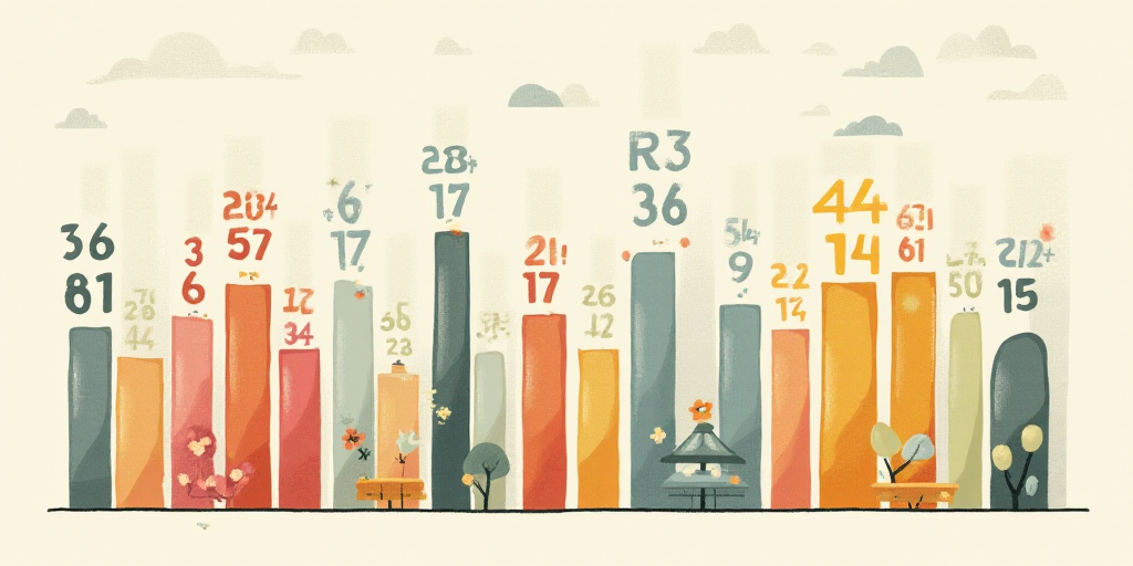 a bar chart with numbers and words on it, and a bar chart with numbers on it, and a bar chart with n