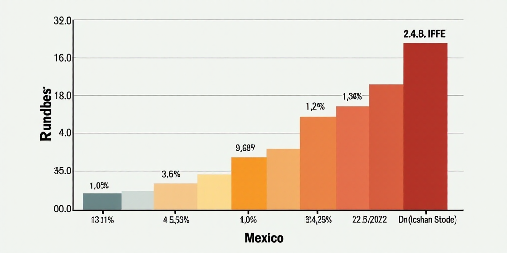 a bar graph showing the number of people in mexico and the number of people in the united states in