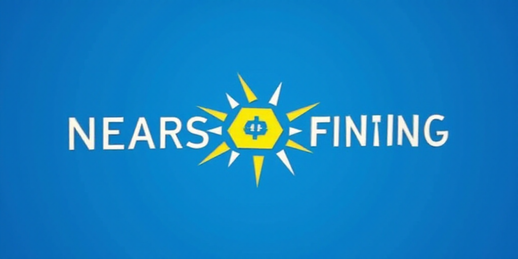 a blue background with the words,'nearshorning'and a yellow and white logo on it, Edward Otho Cresap