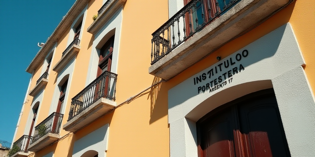 a building with a sign that says, institution to para la protection de aneroba encandio, Carlos Tril
