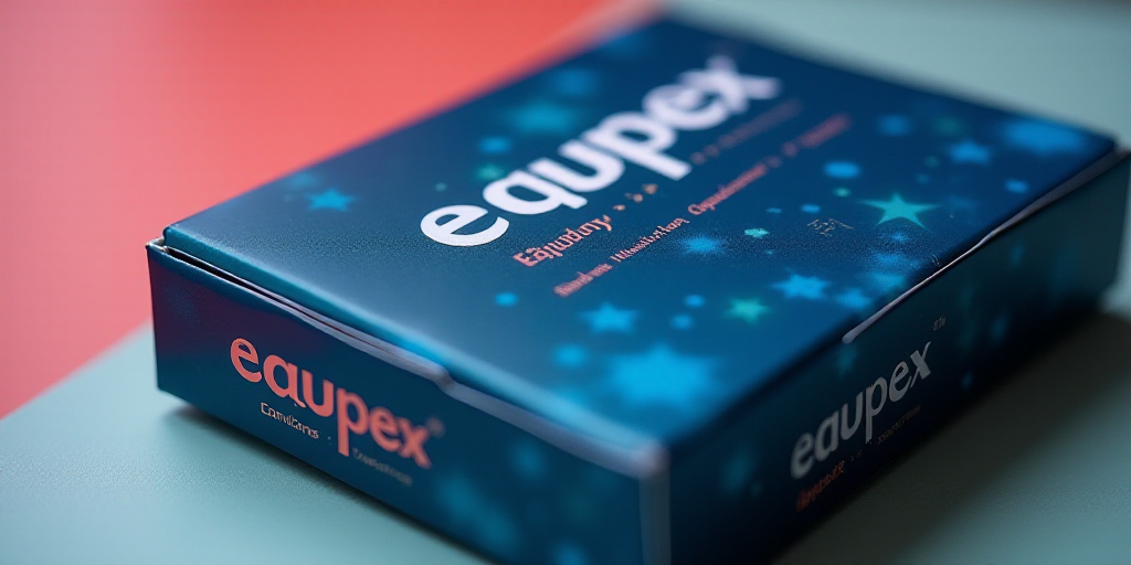 a close up of a box of equipex condoms with the word equipex on it, Félix Ziem, offset printing tec