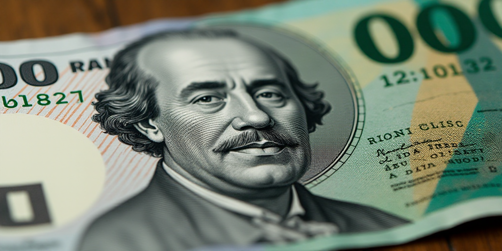 a close up of a one hundred mexican peso bill with a portrait of president ronald castro on it, Bren