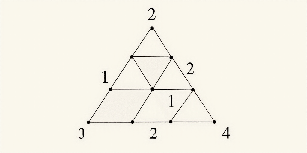 a diagram of a triangle with the number of triangles in it and the number of numbers below it in spa