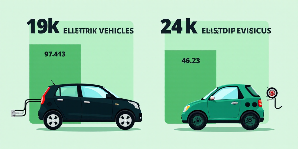 a graphic showing the number of electric vehicles in the country of mexico and the number of electri