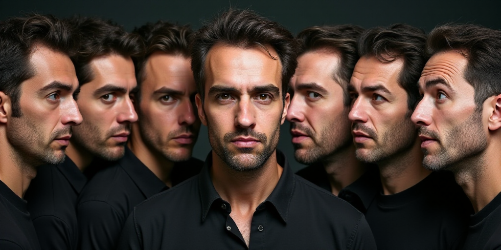a group of men with different facial expressions on their faces and the words 14 orders de aprrensio