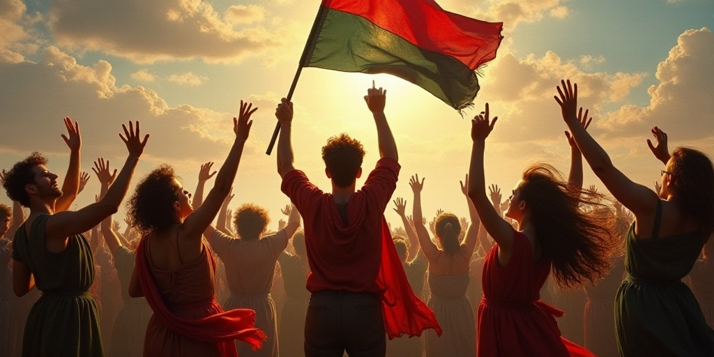 a group of people holding up their hands in the air with their arms up in the air and one man holdin