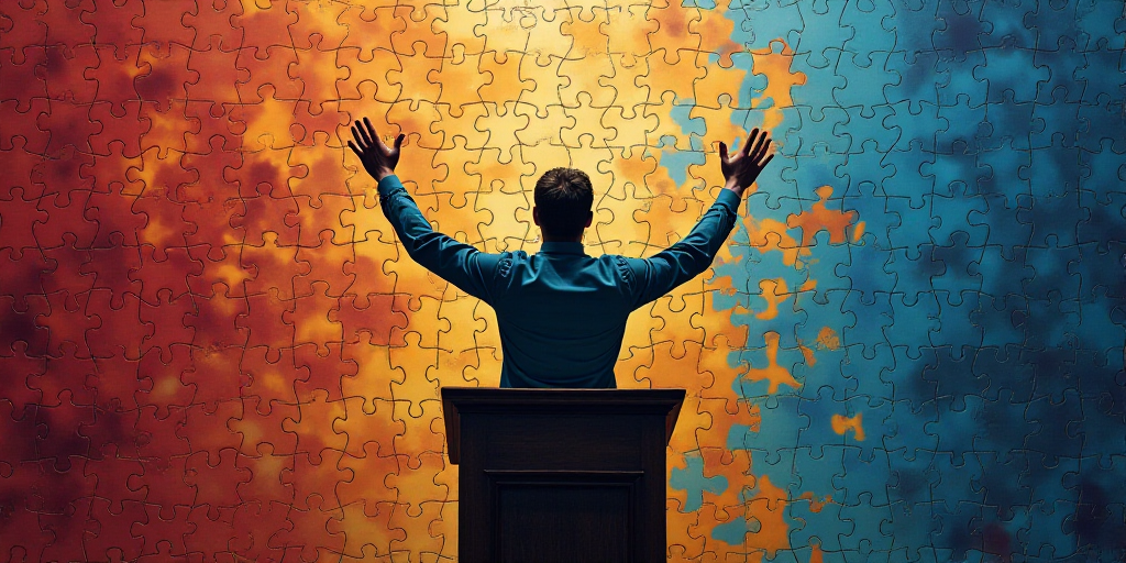 a man holding his hands up in the air while standing on a podium with his hands up in the air, David