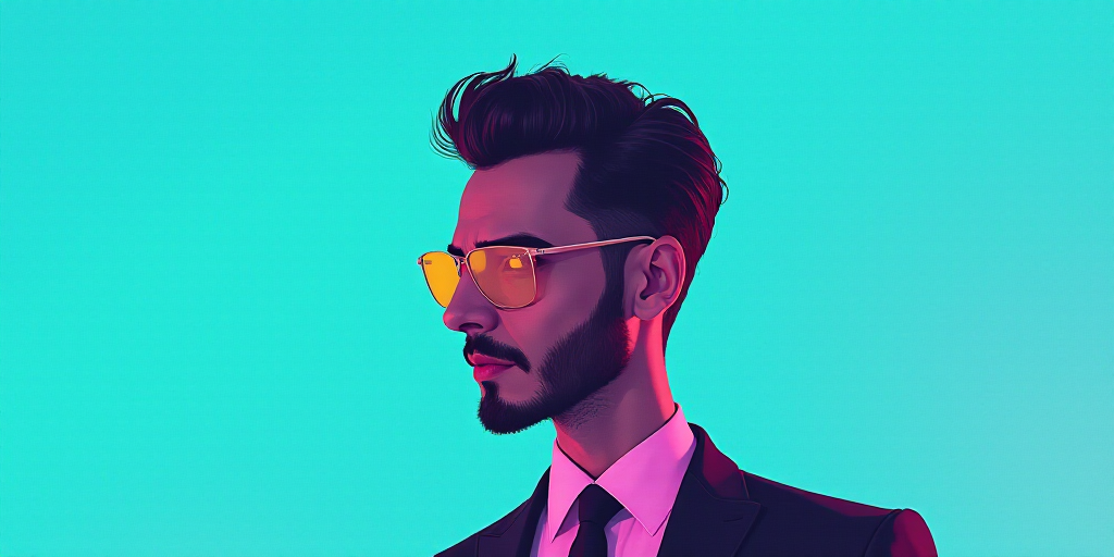 a man in a suit and glasses with a blue background and a quote from the author, fausto prettiin mund