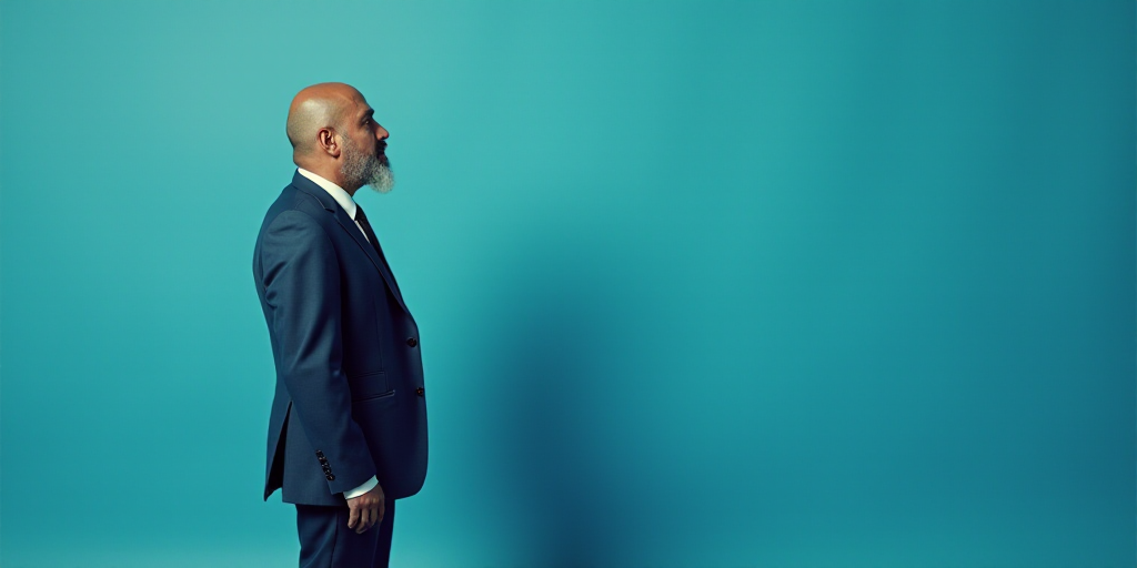 a man in a suit and tie standing in front of a blue background with a caption that reads el paso ros