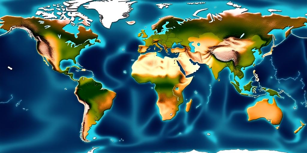 a map of the earth showing the different areas of the earth with different weather conditions and lo