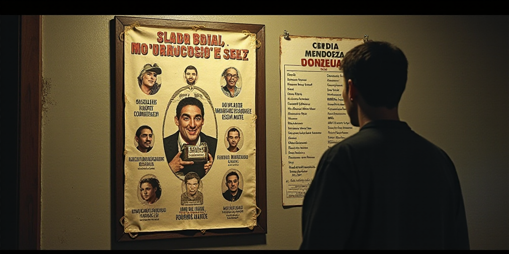 a poster with a lot of information about people in spanish and english on it, and a list of people i