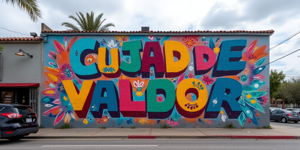 a sign that is on the side of a building that says nuevo laredod cuidad de valor, Estuardo Maldonado