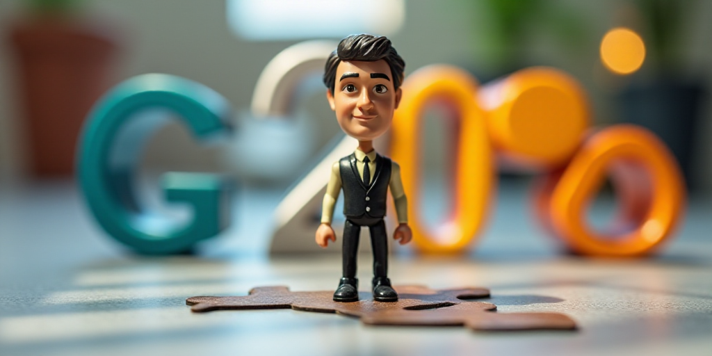 a small toy is standing in front of a g20 sign and a logo behind it that says g20, Ahmed Yacoubi, oi