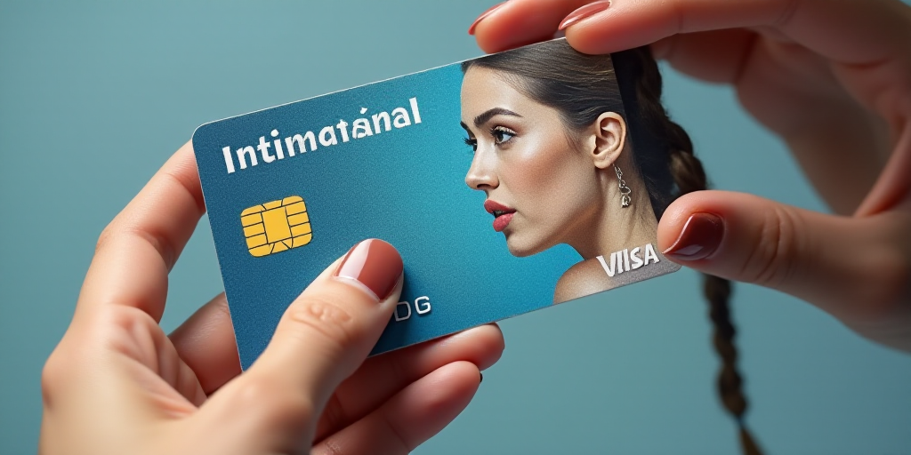 a visa card with a woman's face on it and a visa card with a woman's face on it, Felix-Kelly, turnar
