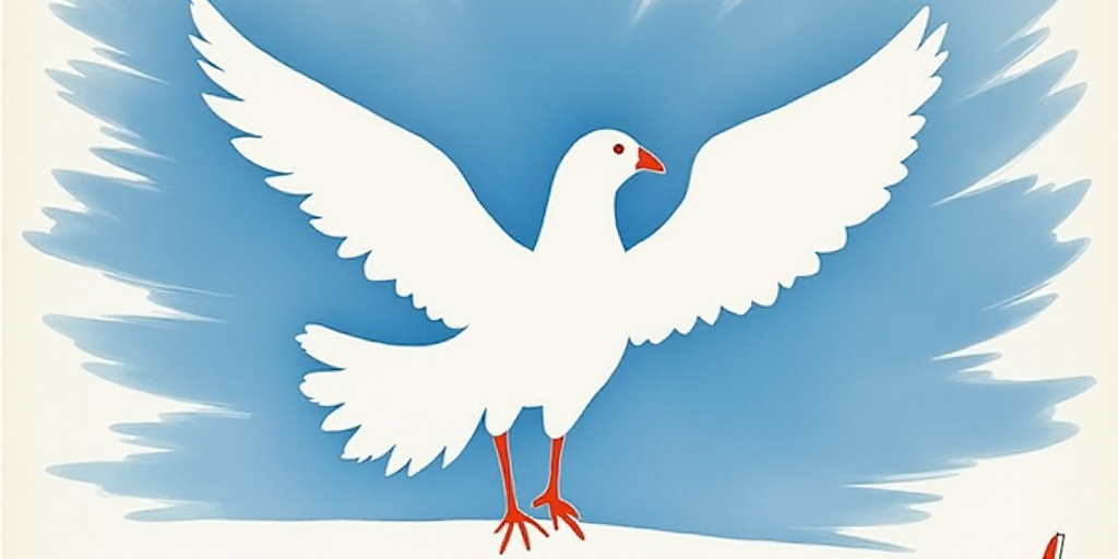 a white and blue logo with a bird on it's back and a flag on the side of it, Eduardo Lefebvre Scovel