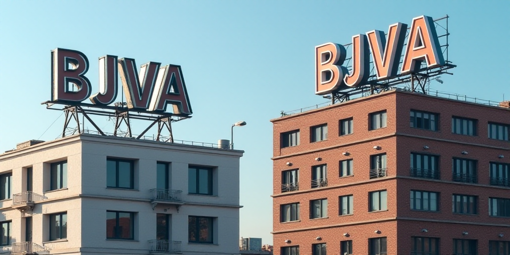two photos of a building with a bjva sign on top of it and a building with a bjva sign on the top, A