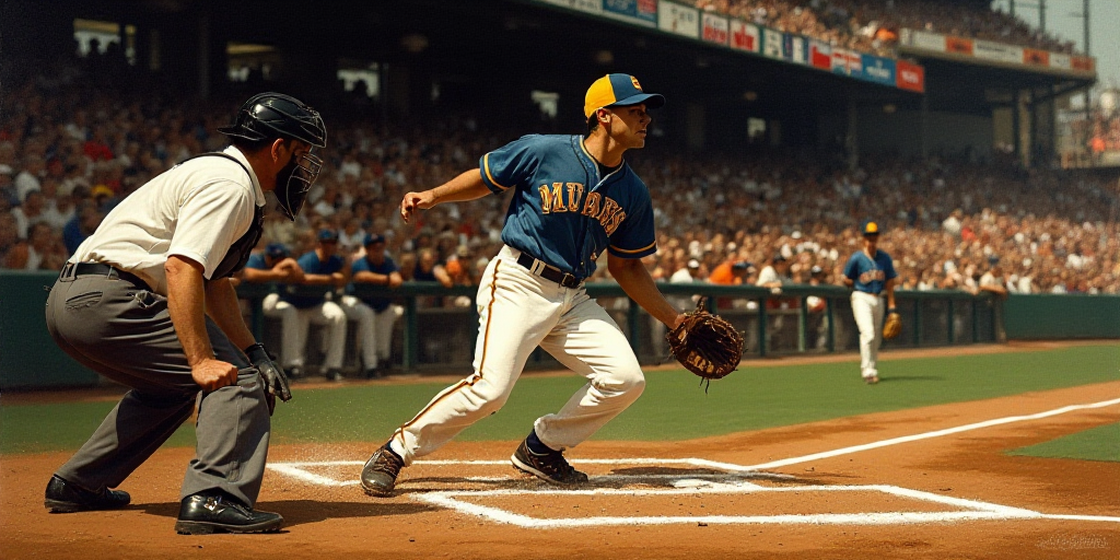a baseball player sliding into home plate during a game with a catcher and umpire behind him and a c