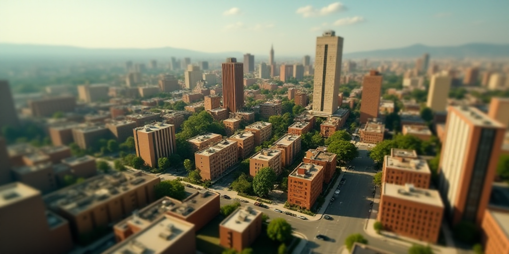a city with a lot of tall buildings and a lot of trees in front of it and a lot of buildings, David