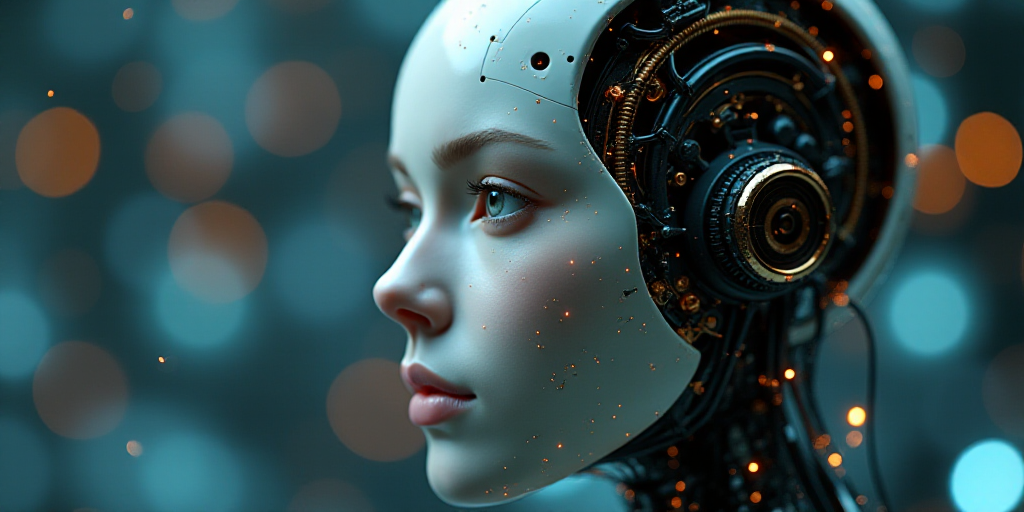 a display of a face with a wire frame around it's head and features of a human head, Andries Stock,