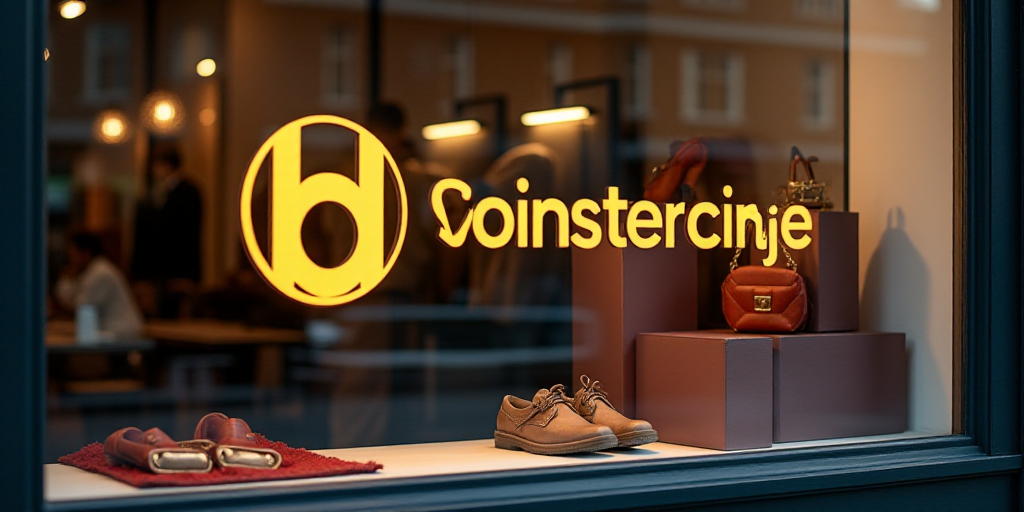 a logo for a company that sells accessories and accessories for sale in the store's storefront windo