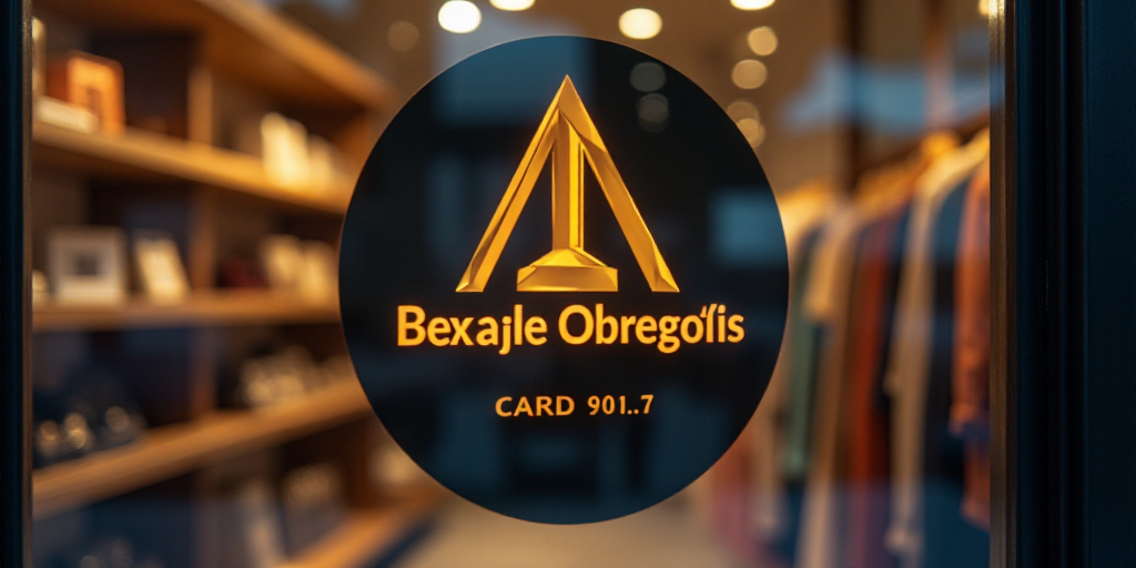 a logo for a company that sells accessories and accessories for sale in the store's storefront windo