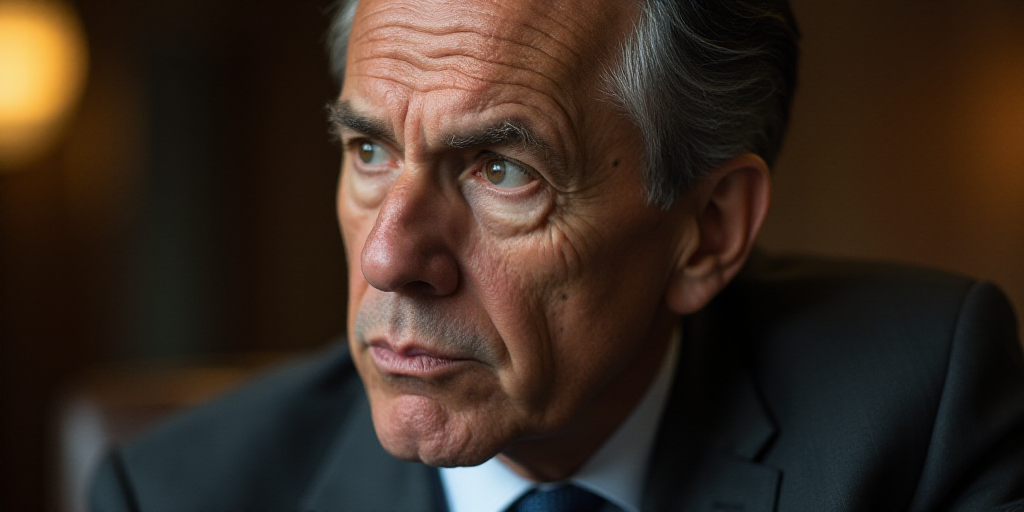 a man with a suit and tie on looking off to the side with a serious look on his face, Donald Roller