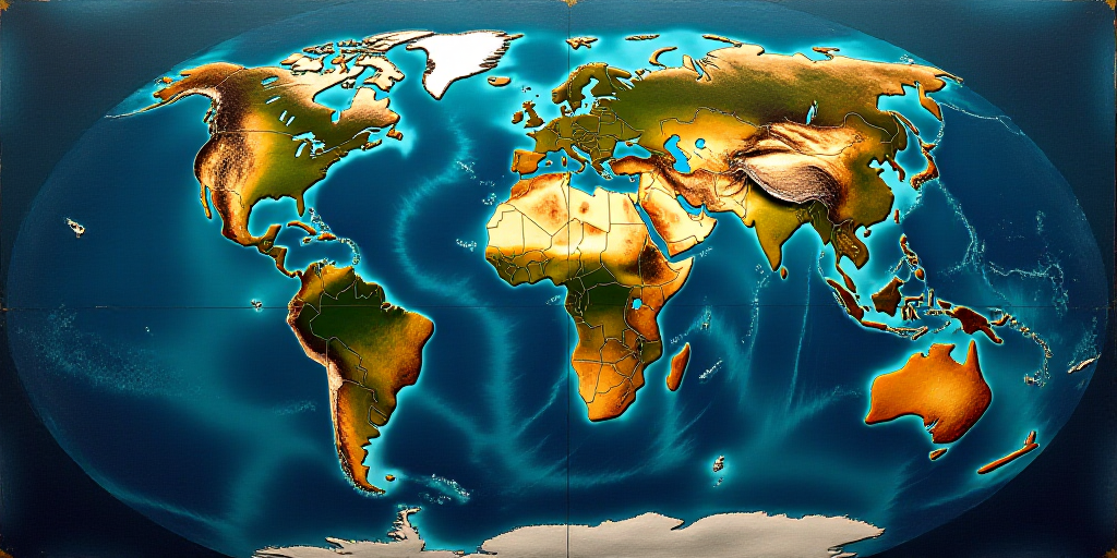 a map of the earth showing the different areas of the earth and the major major areas of the earth,