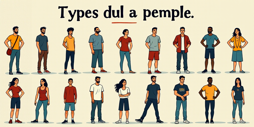 a poster with a description of the different types of people in spanish and english language, includ