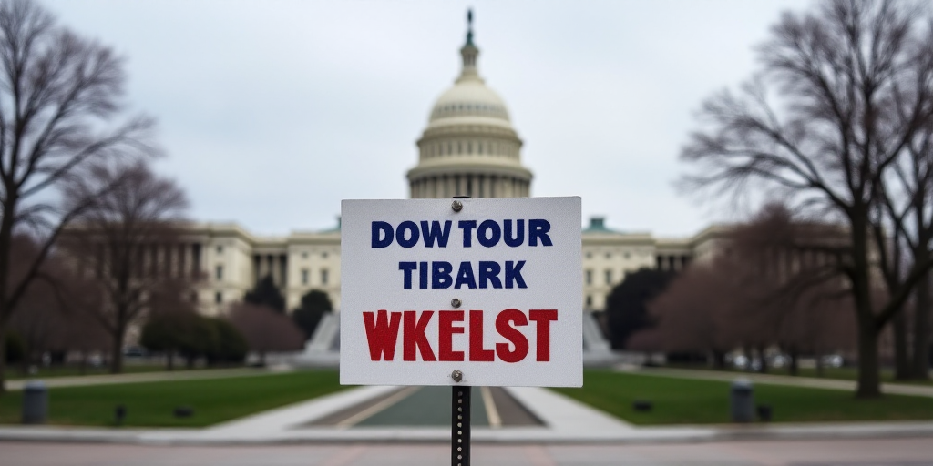 a sign in front of the u s capitol building in washington, dc, with the capitol building in the back