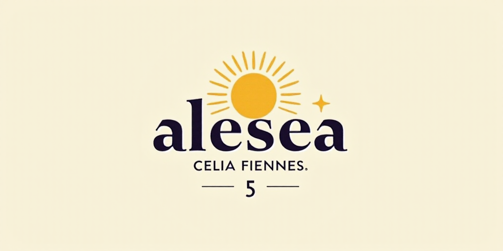 a sign that says alesea on it with a sun above it and a star above it with a light, Celia Fiennes, l