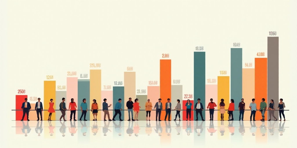 a bar graph showing the number of people in different countries in the world, and the percentage of