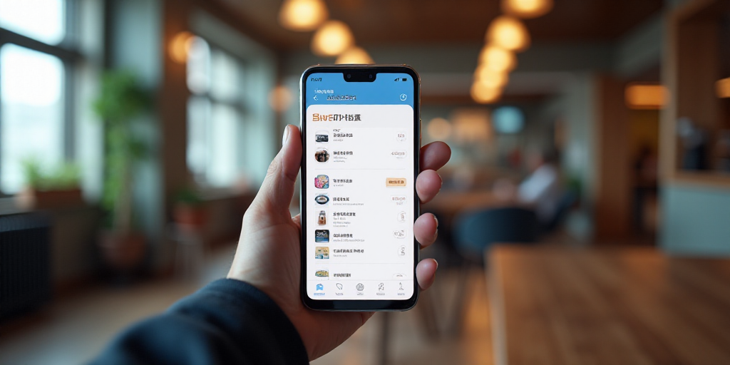 a cell phone with a shopping app on the screen and a menu on the screen that says shopping on the sc