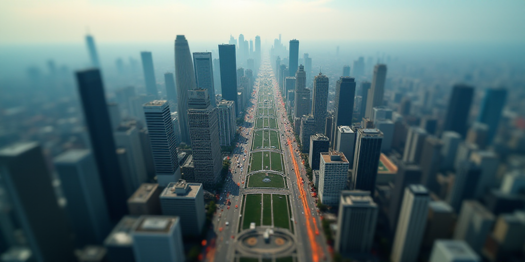 a city with a lot of tall buildings and a lot of traffic on it's sides and a lot of buildings on the