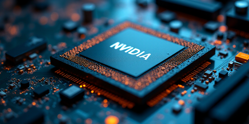 a close up of a cpu chip with the logo of nviddia on it and a circuit board, Andries Stock, rtx on,