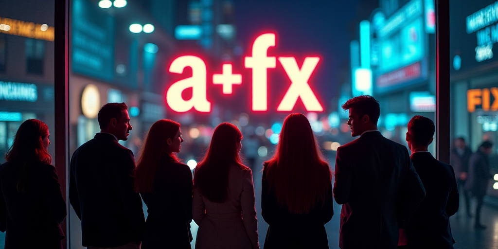 a group of men and women standing next to each other in front of a sign that says atfx, Fathi Hassan