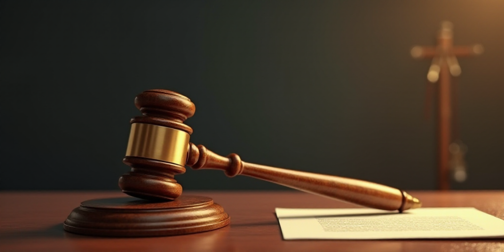 a judge's gavel and a helmet on a table with a pair of goggles on it, Evelyn Abelson, well - rendere