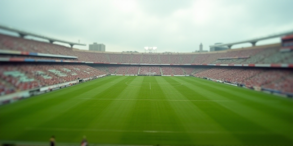 a large stadium with a lot of buildings in the background and a lot of grass in the foreground, Andr