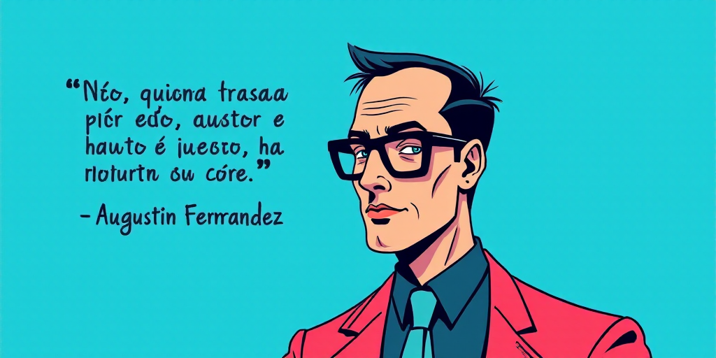 a man in a suit and glasses with a blue background and a quote from the author, fausto prettiin mund